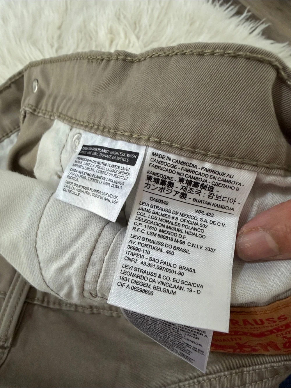 Levi's Tan Straight Leg Khakis Size 36X32